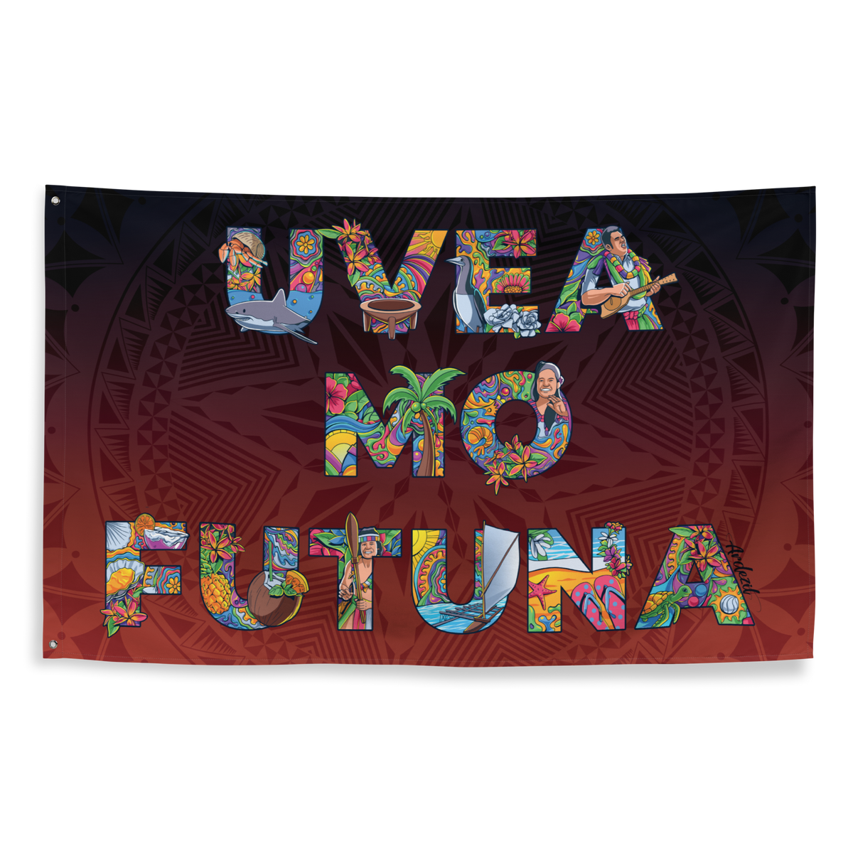 Drapeau UVEA MO FUTUNA 150x200cm