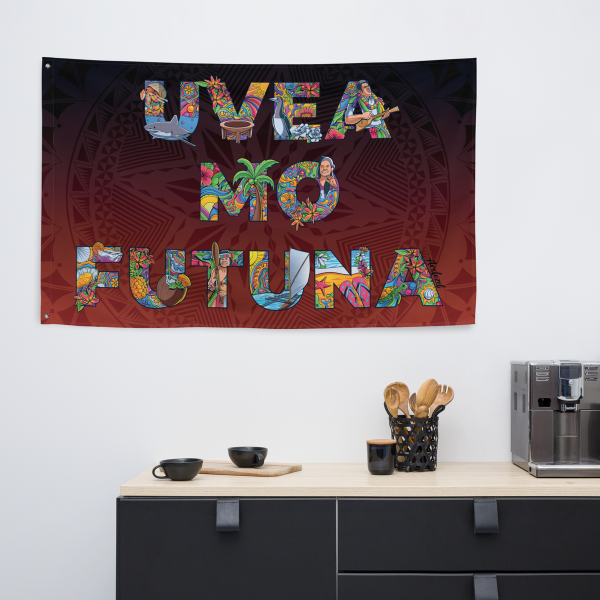 Drapeau UVEA MO FUTUNA 150x200cm