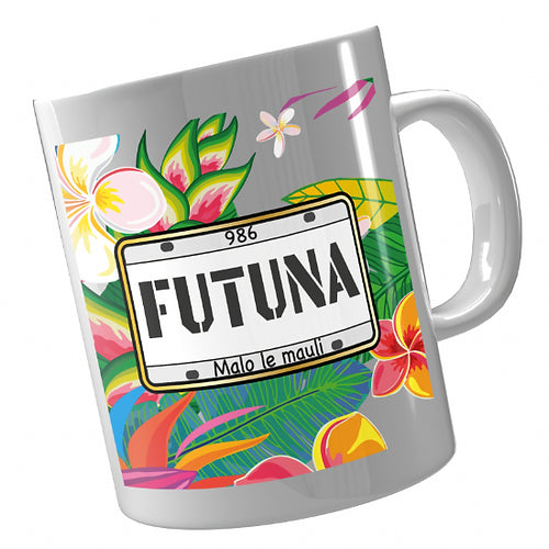 Mug Wallis et Futuna aux couleurs des fleurs tropicaux