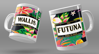 Mug Wallis et Futuna aux couleurs des fleurs tropicaux