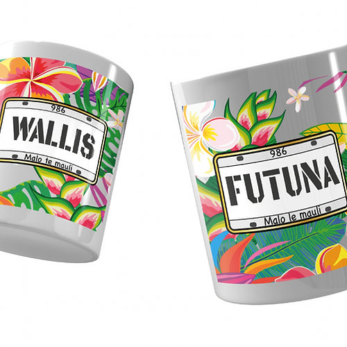 Mug Wallis et Futuna aux couleurs des fleurs tropicaux